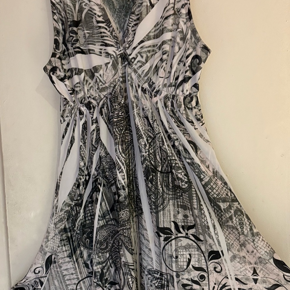 Black and White Patterned Dress